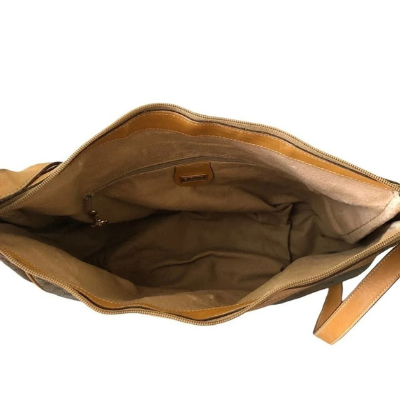 Vintage 90s Gucci GG Brown Leather Shoulder Bag 15" X 9" Crossbody Guccissima - Picture 4 of 16
